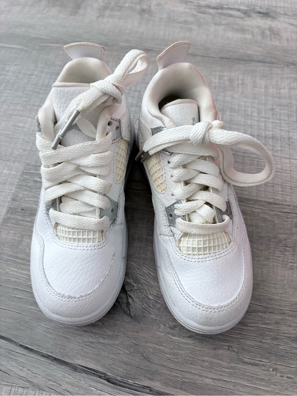 Nike Air Jordan 4 IV Retro Pure Money White 308499-100 Kids Shoes 11C unisex